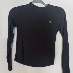 Spiritual Gangster Black Long Sleeve with Colorful Heart